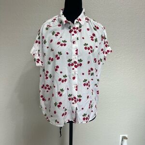 Ina Strawberry Print Shirt